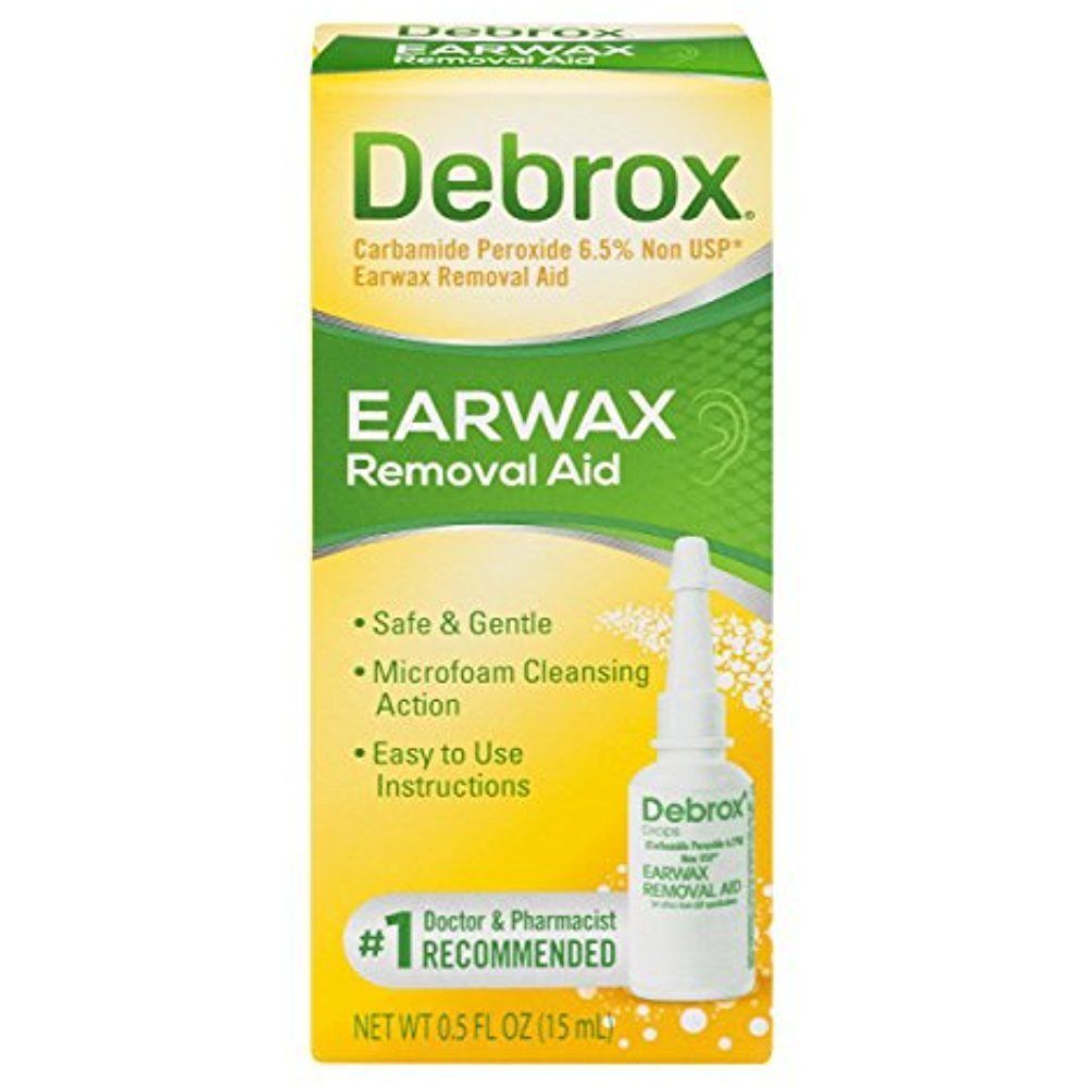 Debrox Earwax Removal Drops Clean Ears Effective Wax Cleaning Safe 0.5 ...