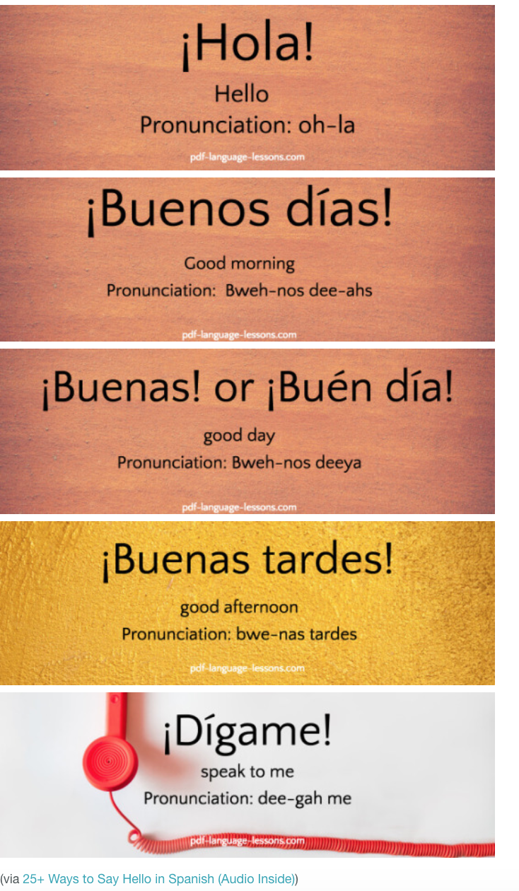 how to say hello in Spanish