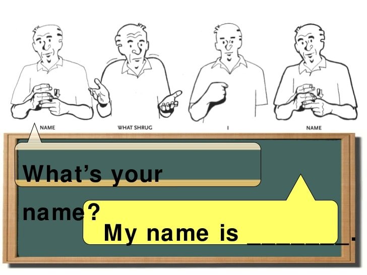 how to say hello my name is in sign language