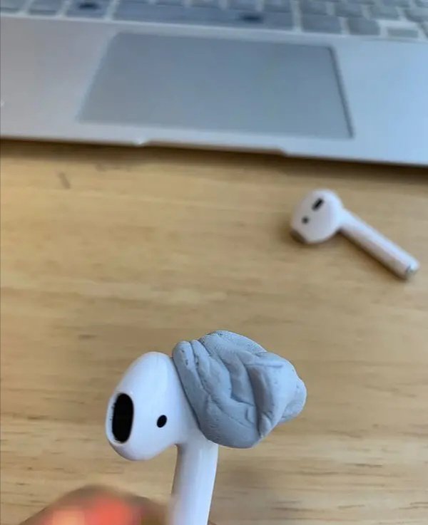 I decided to clean my AirPods with nail polish remover ...