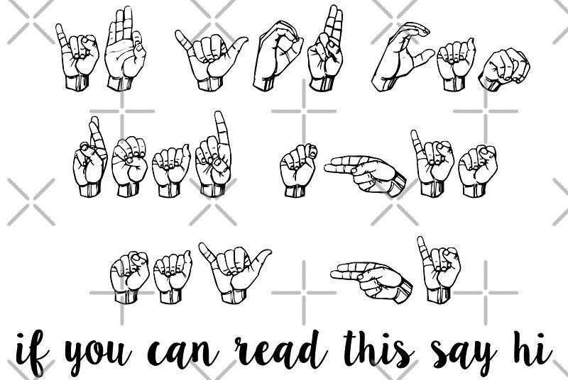 " if you can read this say hi sign language"  Stickers by MadEDesigns ...