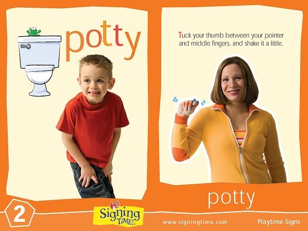 Learn how to sign potty in ASL