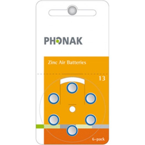 Phonak Batteries Zinc Air for Hearing Aids (Size 10, 13 ...