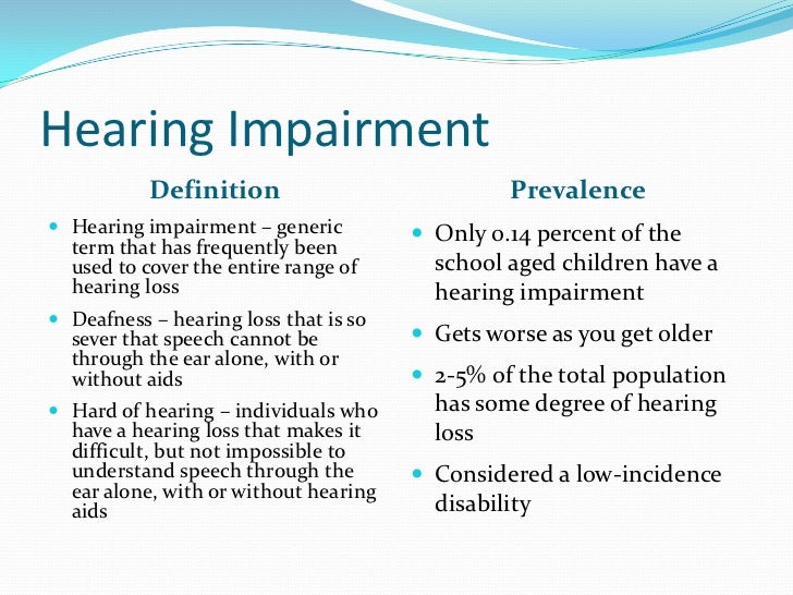 Sensory Impairments Presentation