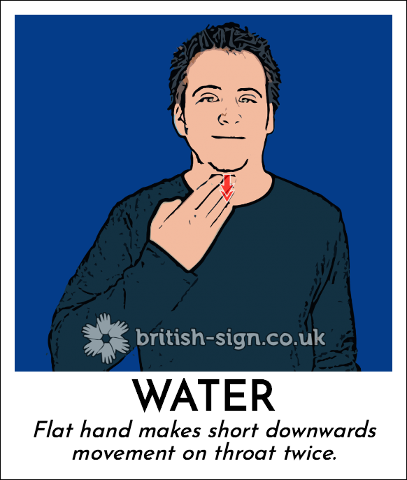 Water in British Sign Language (BSL)