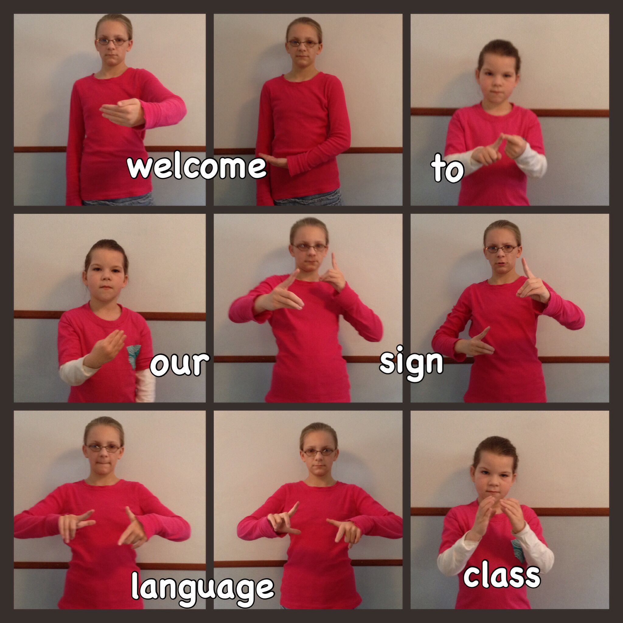 Welcome to our sign language class. cardinalbend.com
