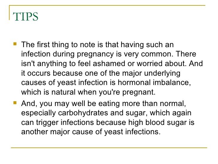 Yeast infection treatment during pregnancy